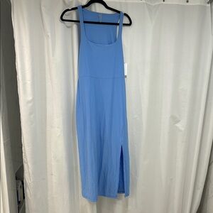Elegant Blue Sleeveless Dress